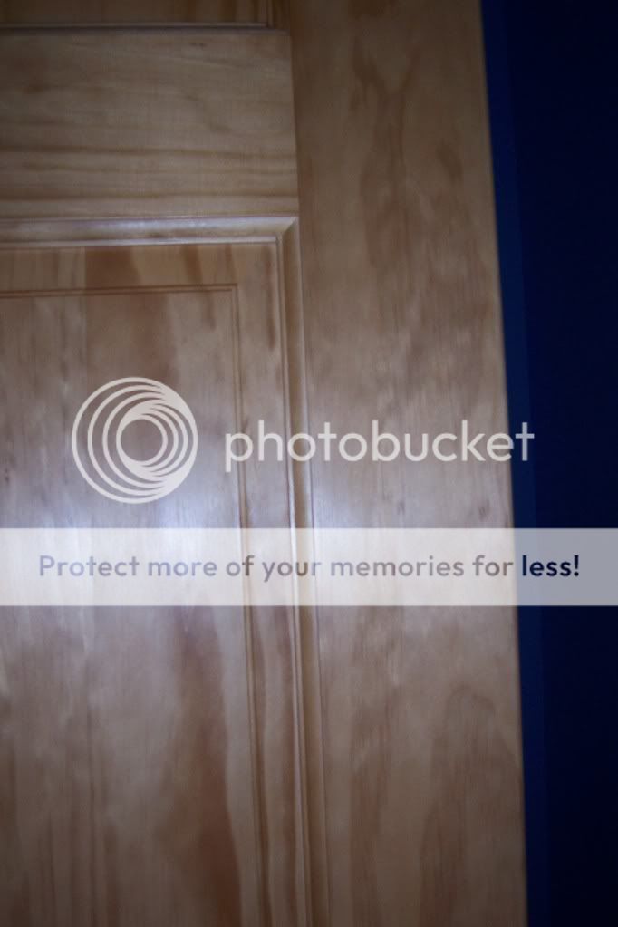 closeup of bathroom door