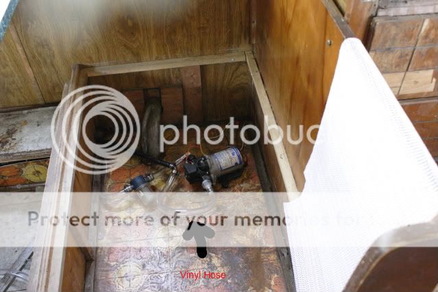 Vinyl hose on the Water Pump